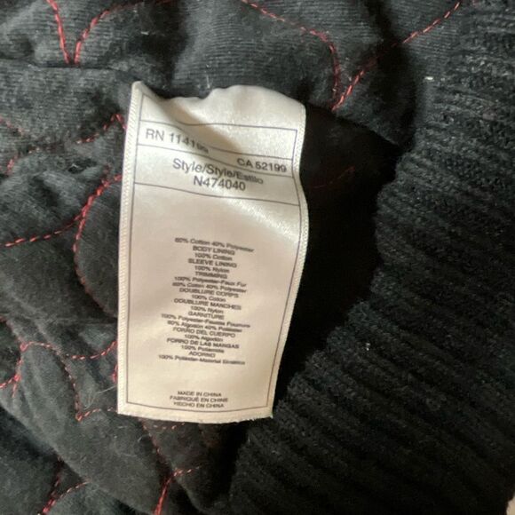 Roxy Red & Gray Plaid Bomber Jacket with Faux Fur Hood – Size S - Picture 7 of 10